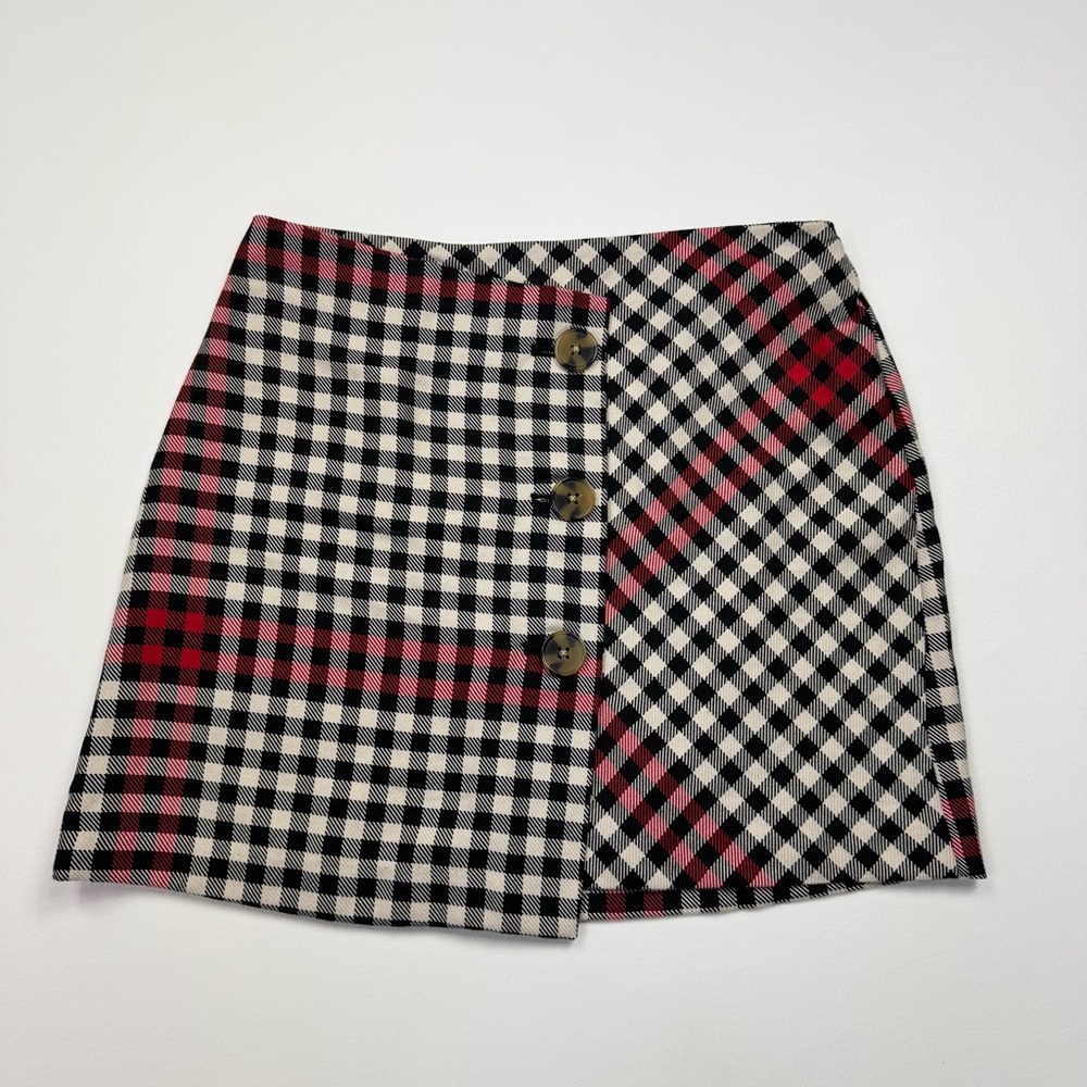 Women’s Who What Wear Plaid Mini Skirt Size 10